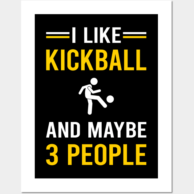 3 People Kickball Wall Art by Good Day